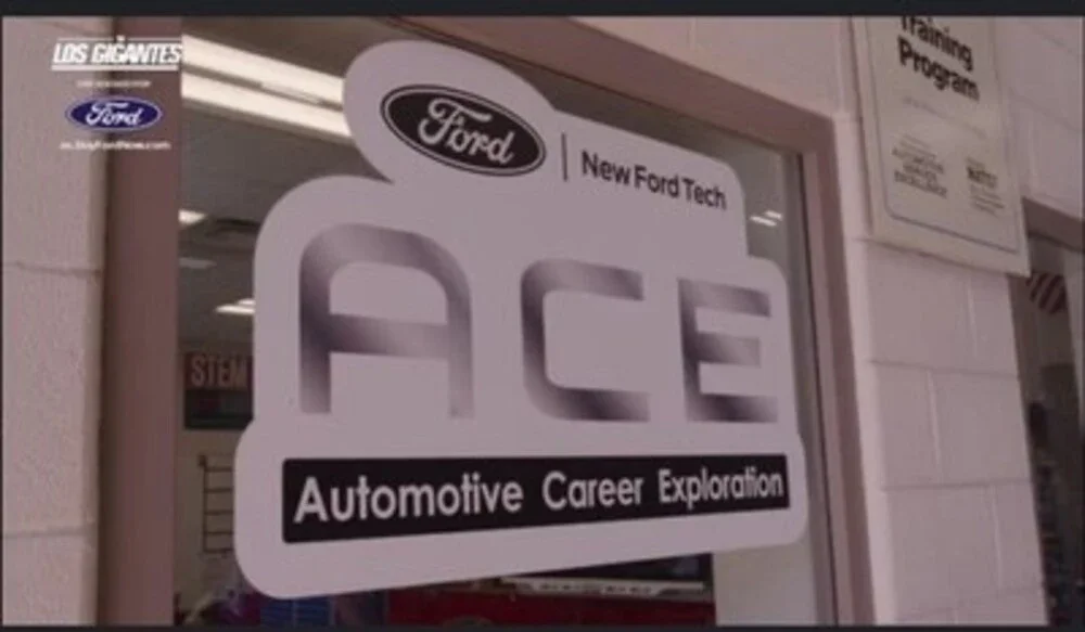 Ford New Ford Tech ACE Automotive Career Exploration Wall Decal Sign Large Vinyl